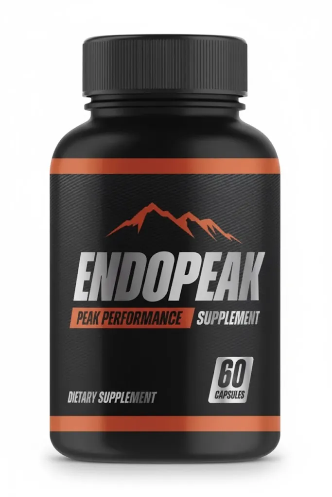 EndoPeak supplement bottle – natural support for men’s energy and vitality